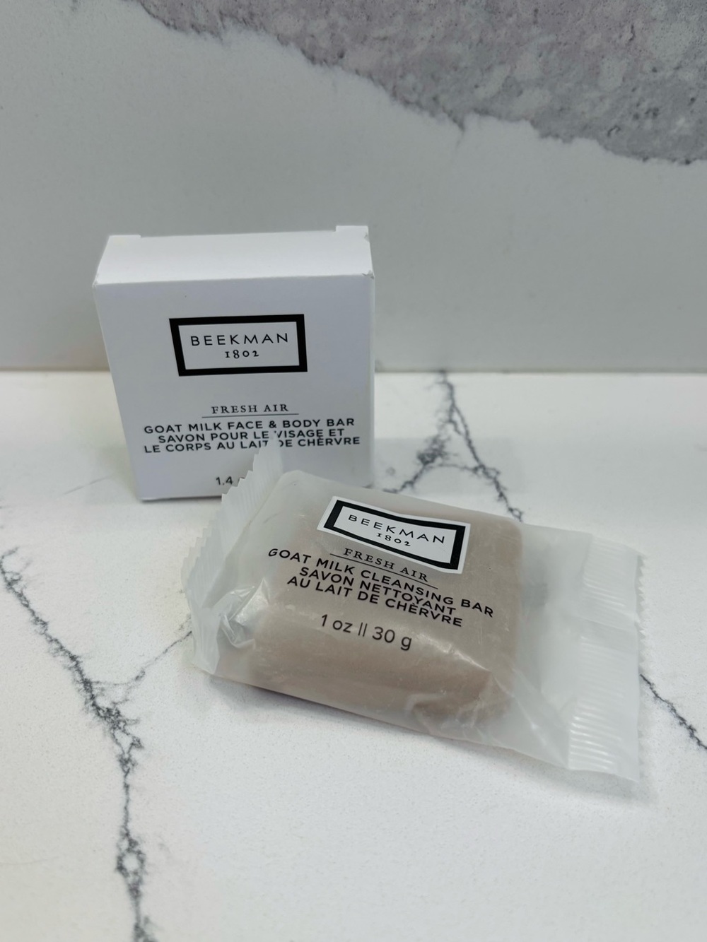 Beekman 1802 Fresh Air Goat Milk 1.4oz Face and Body Bar and 1oz Cleansing Bar